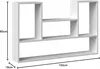 A white wall shelf with dimensions indicated. Náhľad obrázku produktu