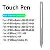 A stylus pen and a list of compatible HP laptop models. Voir les images du produit