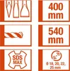 Sada vrtáků/sekáčů SDS-Max Pattfield 7díl. Náhled obrázku produktu 5