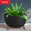 KADAX Doniczka Donica Wkład Na Nóżkach Czarna 40cm Podgląd zdjęcia produktu 8