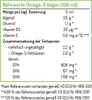 Nutritional information for Omega-3 Vegan liquid. Produktbild-Vorschau