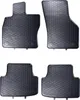 Four black rubber car floor mats arranged in a grid on a white background. Produktbild-Vorschau