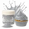 Paillettes alimentaires en poudre Argent pour gâteaux, Voir les images du produit 1