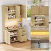 Credenza da cucina Sweiko da 183 cm, buffet, luci Anteprima dell’immagine prodotto 2