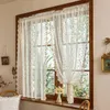 Omgoods - Kurzes Küchenvorhang aus Voile mit Blumenmuster, Produktbild-Vorschau 1