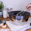 Serenk Stainless Steel Mixing Bowl Set, 9-Piece Nesting Voir les images du produit 4