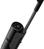 Close-up of the top part of a black electric broom with a digital display and handle. Produktbild-Vorschau