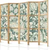 Japonský paraván Pozadí a vzory 225x172 cm 5dílný černý Náhled obrázku produktu 1