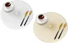Platzdeckchen 4er Set, Gold Tischuntersetzer Rund Platzset Produktbild-Vorschau 4