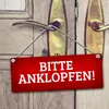 Rotes Bitte nicht stören - Bitte anklopfen Wendeschild mit Produktbild-Vorschau 4
