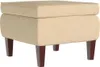 vidaXL Tabouret avec pieds en bois Crème Velours Voir les images du produit 7