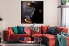 MuchoWow® Poster Frau - Gold - Schwarz - Make up 100x100 cm Produktbild-Vorschau 2