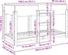 Letto a castello per bambini, colore grigio cemento, Anteprima dell’immagine prodotto 8