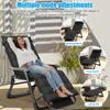 Klappbarer Liegestuhl mit Polsterauflage, 2-in-1 Sitz- und Produktbild-Vorschau 6