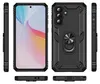 Multiple views of a black smartphone case with a ring holder. Anteprima dell’immagine prodotto