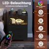Nocny stolik ISOISL na 4 kółkach, z oświetleniem RGB, Podgląd zdjęcia produktu 4