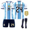 #24 E. FERNANDEZ, Argentina, maglia da casa per i Mondiali Anteprima dell’immagine prodotto 1