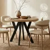 Runder Ausziehbarer Tisch für Esszimmer, PERO, Loft-Stil, Produktbild-Vorschau 1
