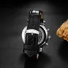 Watch Für Herren,Herrenuhren Leder Leuchtende Chronograph Produktbild-Vorschau 2