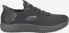A side view of a black Skechers shoe. Voir les images du produit
