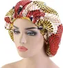 Frauen afrikanischen Blumendruck Satin Nachtschlaf Produktbild-Vorschau 4