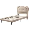 Cama clásica Flieks, cama tapizada de 90x200 cm, cama Vista previa de la imagen del producto 8