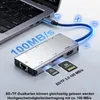 Laptop-Dockingstation 8-in-1 USB-C Hub Dockingstation mit Produktbild-Vorschau 2