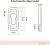 Premium Zylinder Schutzrosetten, Farbe:Titan, Form:Oval Produktbild-Vorschau 7