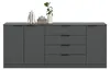 Kopenhagen buffet 4 tiroirs, 3 portes anthracite. Voir les images du produit 2