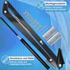 A collection of parts and accessories for an automatic window opener, presented on a blue and white abstract background. Produktbild-Vorschau