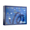 A blue advent calendar with numbered doors and festive graphics. Produktbild-Vorschau
