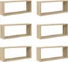 vidaXL Würfelregale 6 Stk. Sonoma-Eiche 60x15x23 cm Anteprima dell’immagine prodotto 1