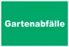 Gartenabfälle Mülltrennung Schild mit Text waagerecht A0 Produktbild-Vorschau 1