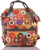 Handgefertigter City Backpack Pachwork Rucksack Blumen Produktbild-Vorschau 1