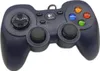 A dark blue Logitech game controller is shown from a slightly elevated front-facing angle against a white background. Produktbild-Vorschau