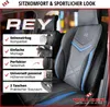 WALSER Sitzauflage Auto Rey, Sitzschoner Auto schwarz/blau, Produktbild-Vorschau 3