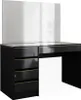 Schminktisch Vicco Sherry Schwarz/Gold 120 cm mit Spiegel, Produktbild-Vorschau 1