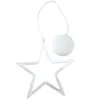 A white star-shaped LED light with a battery pack. Podgląd zdjęcia produktu
