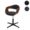 A product shot of a swivel office chair with a walnut-look shell and dark gray fabric seat and back. Náhľad obrázku produktu