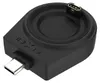 A black USB-C charging adapter for a smartwatch. Produktbild-Vorschau