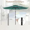 Ombrellone COSTWAY φ 300 cm, ombrellone da giardino con 8 Anteprima dell’immagine prodotto 3