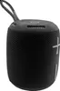 A black portable Bluetooth speaker with a fabric texture and a carrying strap. Produktbild-Vorschau