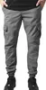 A person wearing gray cargo jogging pants and black sneakers. Produktbild-Vorschau