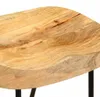 vidaXL Sgabello da bar 2 pz. Legno massiccio di mango Anteprima dell’immagine prodotto 6