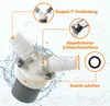 A diagram illustrating a washing machine drain adapter with labels pointing out its features. Produktbild-Vorschau
