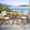 Balkonset Gartenmöbel Set textilene Gartenstühle Klapptisch Produktbild-Vorschau 1