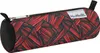 A cylindrical pencil case with a red and black abstract pattern. Produktbild-Vorschau