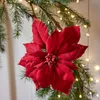 Weihnachtsstern Blume auf Clip 24cm rot Produktbild-Vorschau 5