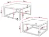 Diagrams showing the dimensions of two coffee tables. Náhľad obrázku produktu