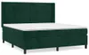 vidaXL Boxspringbett mit Matratze Dunkelgrün 160x200 cm Produktbild-Vorschau 1